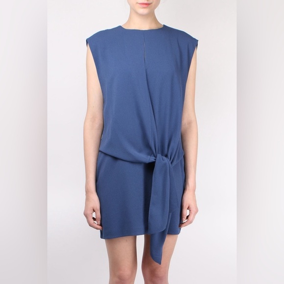 Tibi Savanna Crepe Tie Drapey Dress - Picture 1 of 10